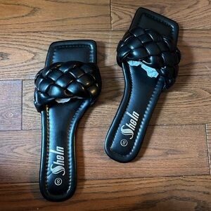 Black Braided Sandal